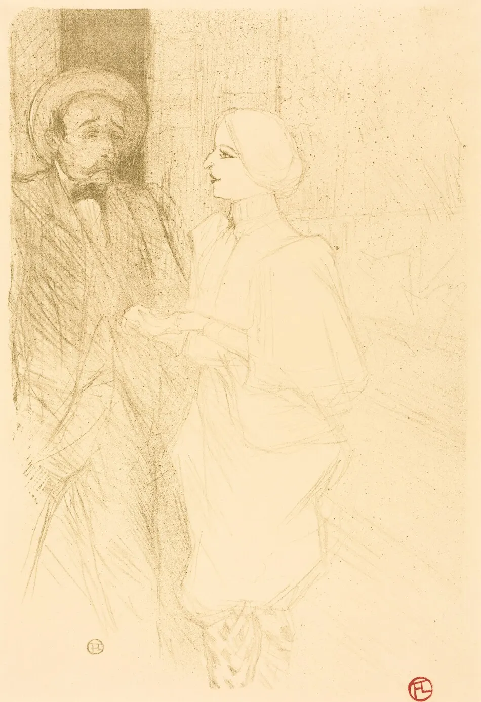Yahne and Mayer in "L'age difficile" (Yahne et Mayer dans "L'age difficile") by Henri de Toulouse-Lautrec