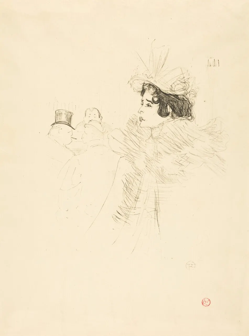Miss May Belfort in the Irish and American Bar, rue Royale (Miss Belfort Belfort au Irish and American Bar, Rue Royale) by Henri de Toulouse-Lautrec