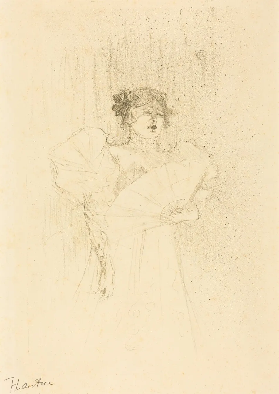 Luce Myres Full Face (Luce Myrès, de face) by Henri de Toulouse-Lautrec