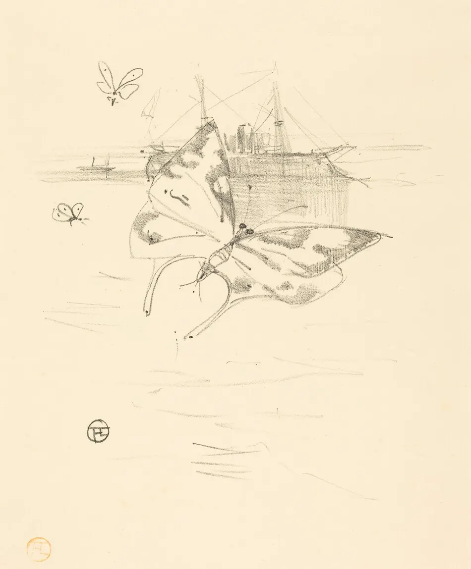 Les papillons by Henri de Toulouse-Lautrec