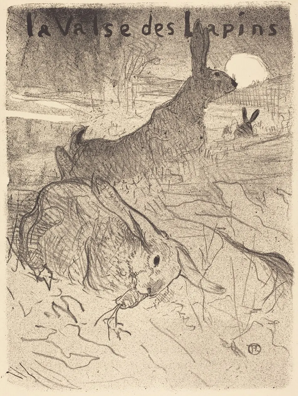 La valse des lapins by Henri de Toulouse-Lautrec