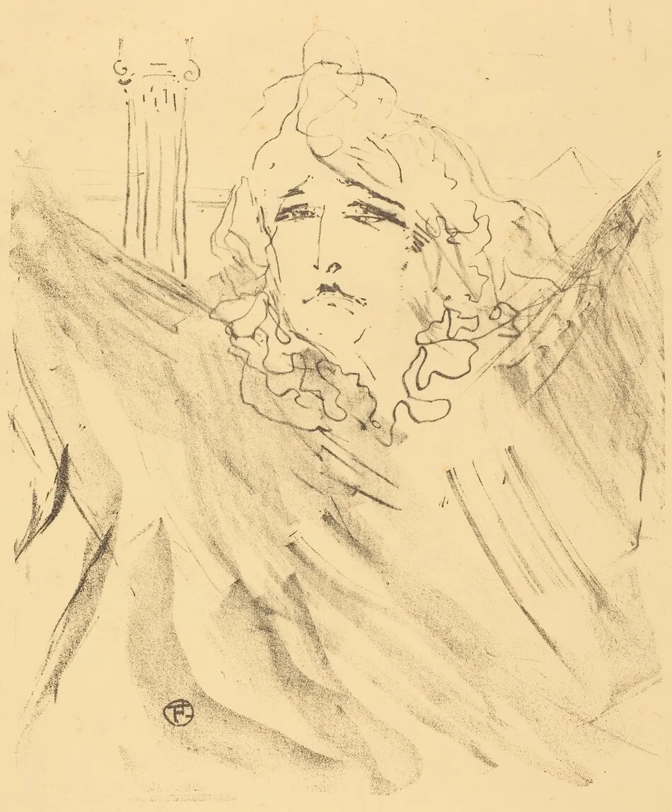 Sarah Bernhardt in "Cleopatra" (Sarah Bernhardt dans "Cléopatre") by Henri de Toulouse-Lautrec