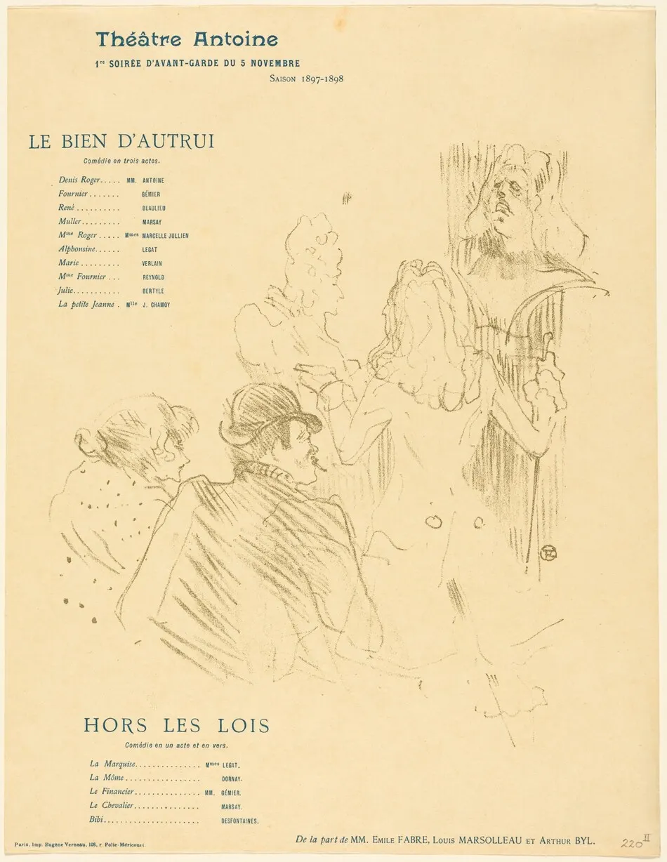 Homage to Moliere (Hommage à Molière) by Henri de Toulouse-Lautrec