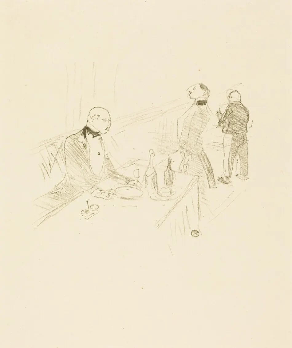 At The House of Gold (A la maison d'or) by Henri de Toulouse-Lautrec