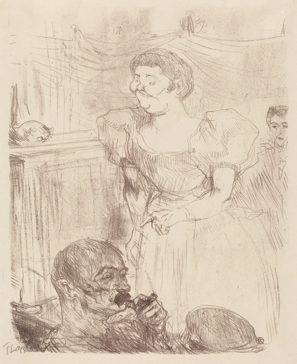 Di Ti Fellow - Englishmen at the Cafe-Concert (Di Ti Fellow - Anglaise au Café-Concert) by Henri de Toulouse-Lautrec