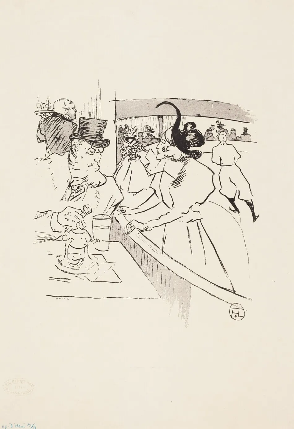 In the Skating Professional Beauty by Henri de Toulouse-Lautrec