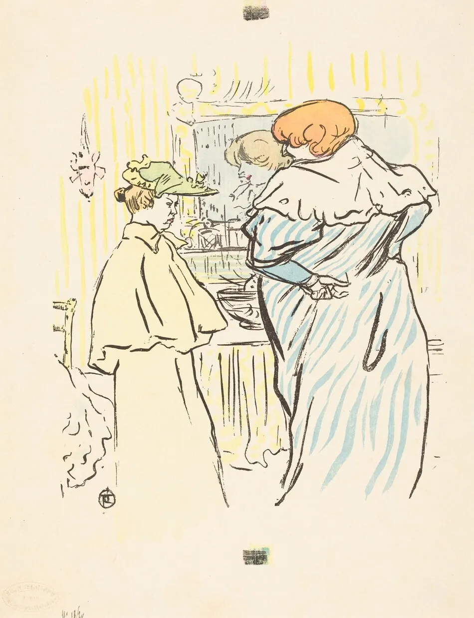 Two Women before a Mirror by Henri de Toulouse-Lautrec
