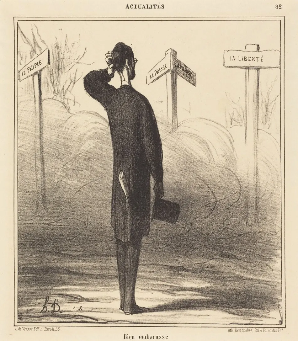 Bien embarassé by Honoré Daumier