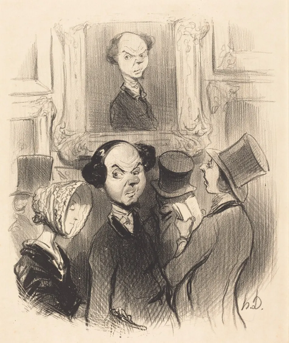 Charmé de se voir exposé... by Honoré Daumier