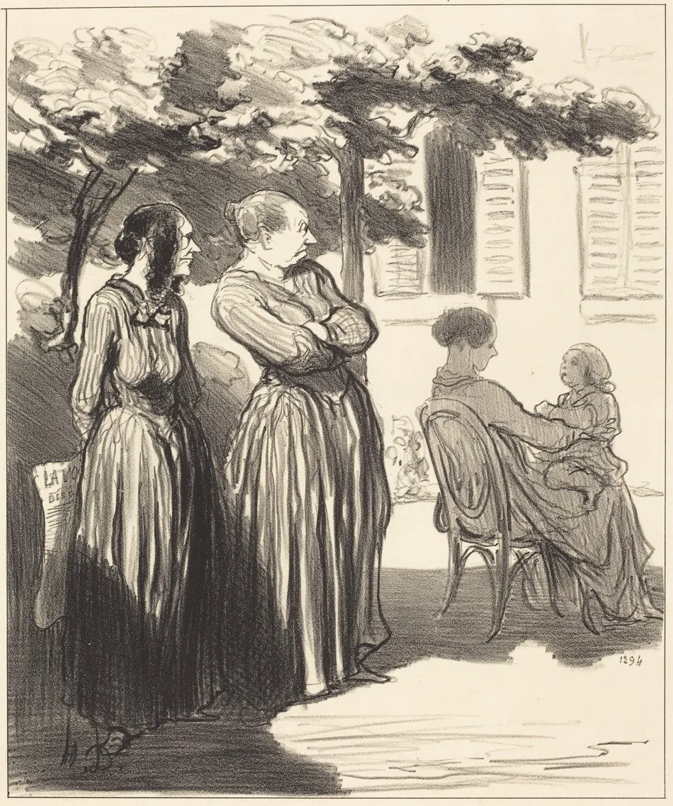 Voila une femme qui, a l'heure solennelle... by Daumier, Honoré