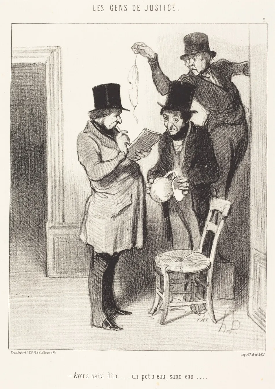 Avons saisi dito... un pot a eau, sans eau by Honoré Daumier
