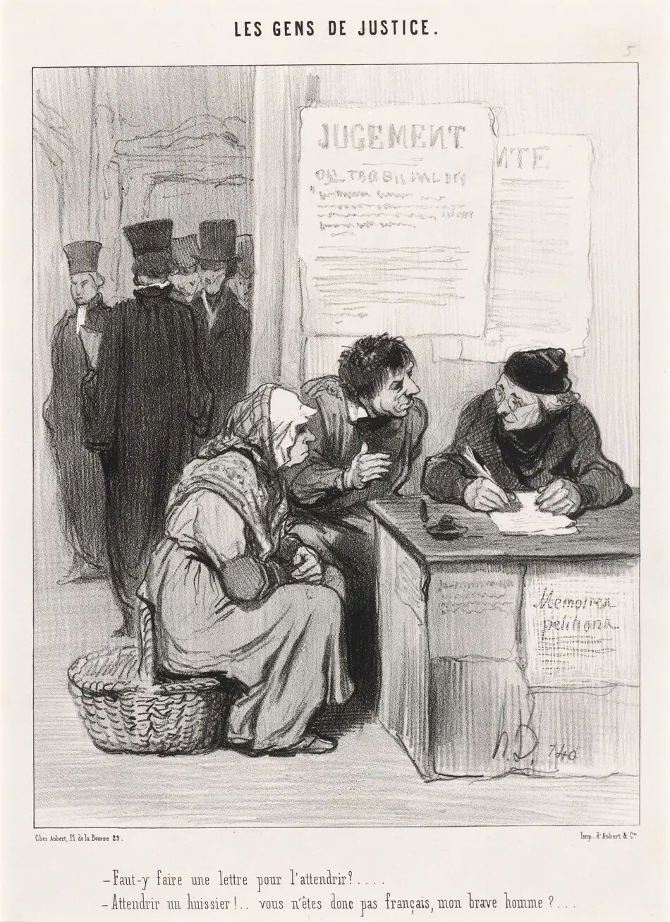 Faut-y faire une lettre pour l'attendrir? by Honoré Daumier