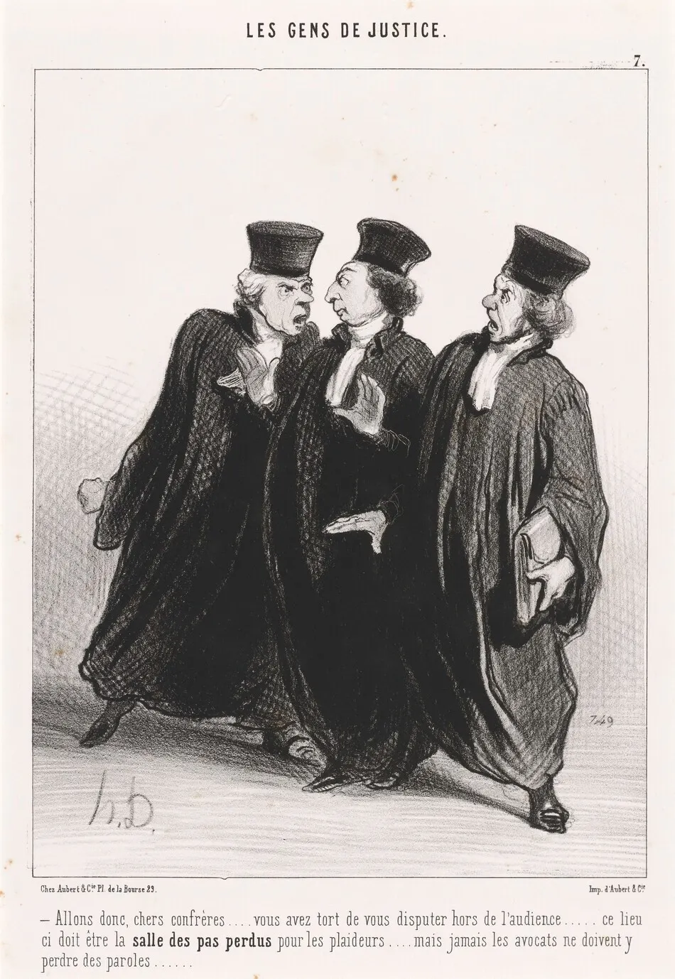 Allons donc, chers confrères... by Honoré Daumier