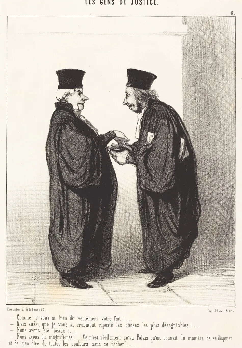 Comme je vous ai dit vertement votre fait! by Honoré Daumier