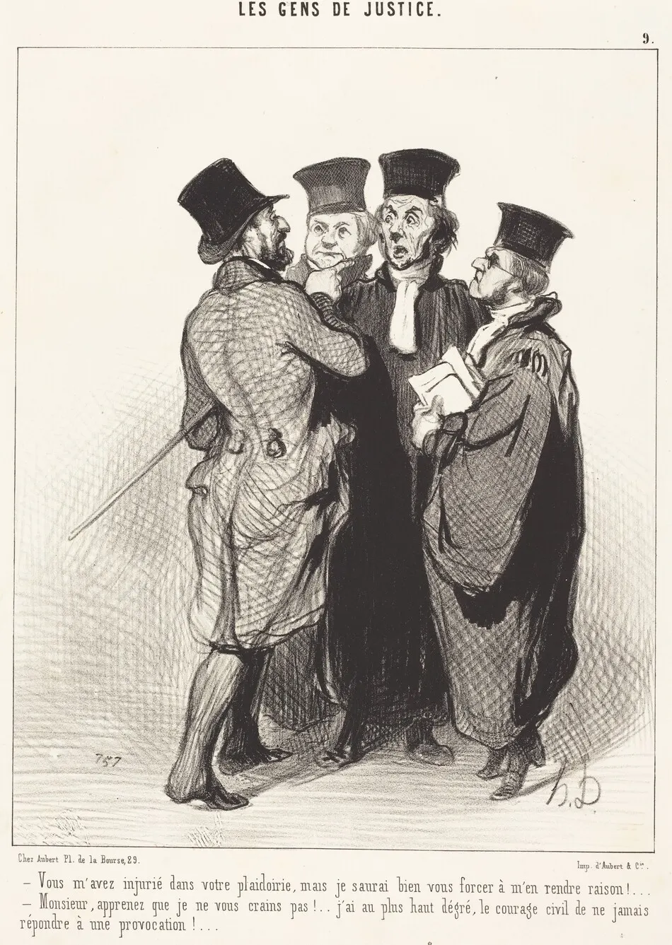 Vous m'avez injurié dans votre plaidoirie... by Daumier, Honoré