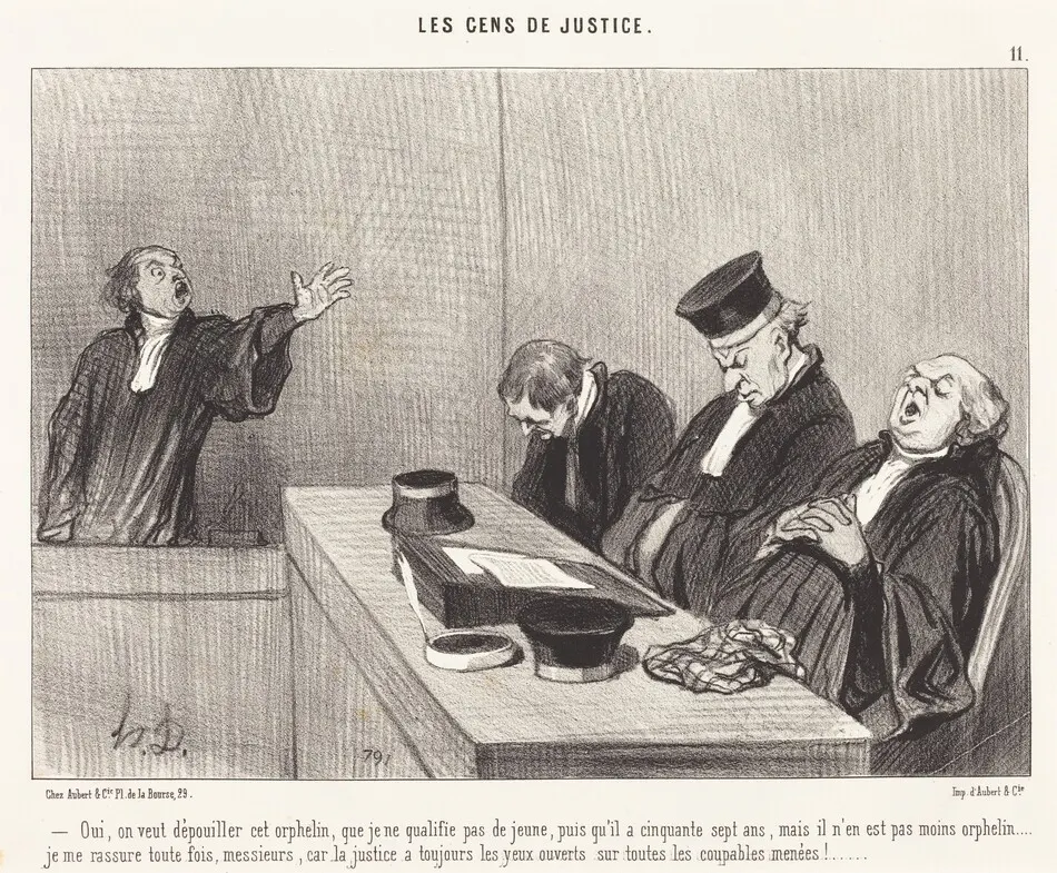 Oui, on veut dépouiller cet orphelin... by Honoré Daumier