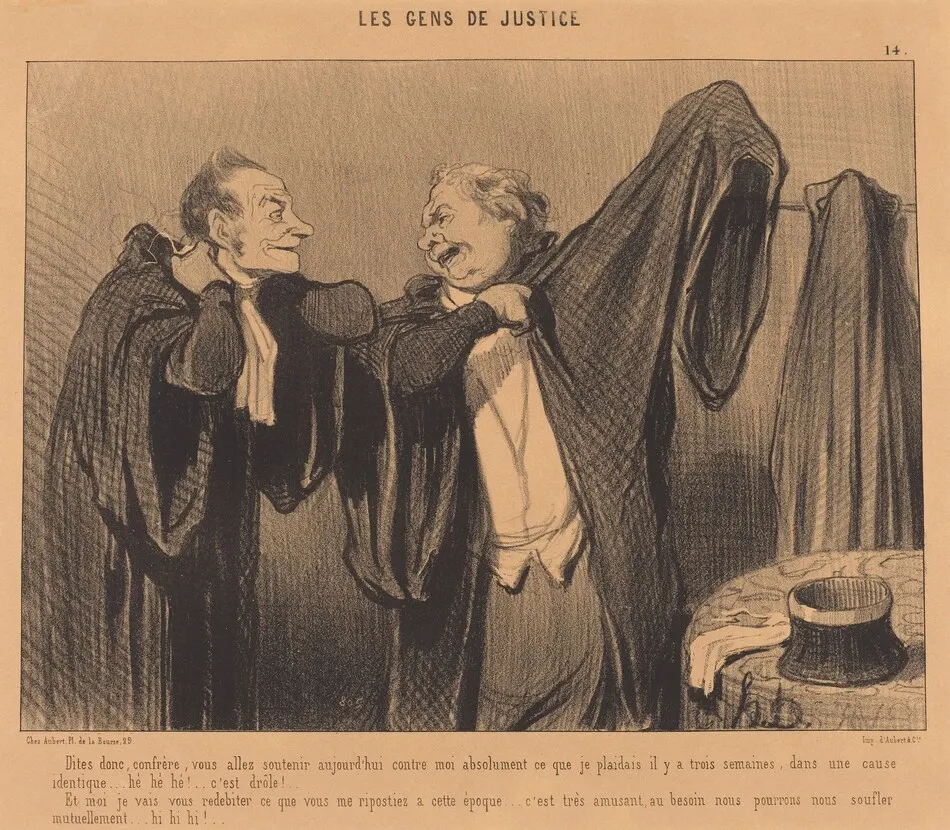 Dites donc, confrère, vous allez soutenir... by Honoré Daumier