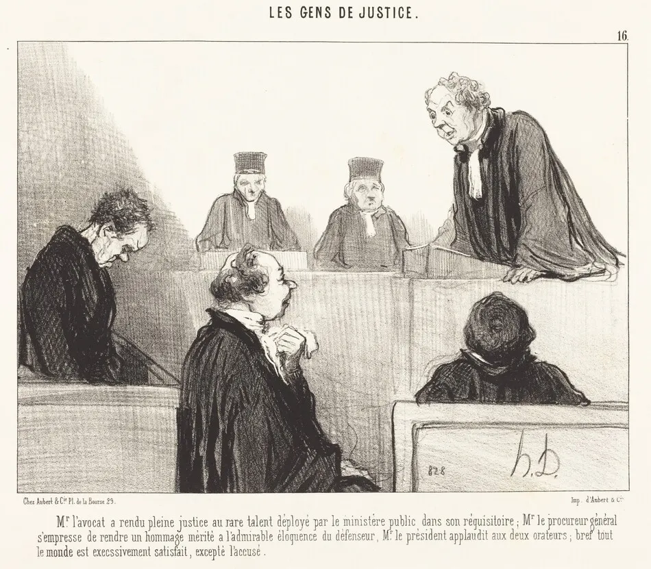 Mr. l'avocat a rendu pleine justice... by Honoré Daumier