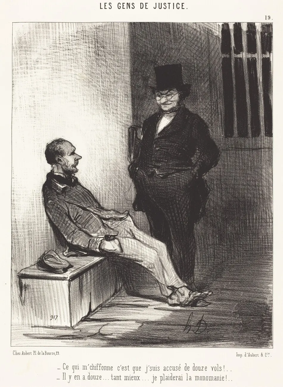 Ce qui m'chiffonne c'est... douze vols!... by Honoré Daumier