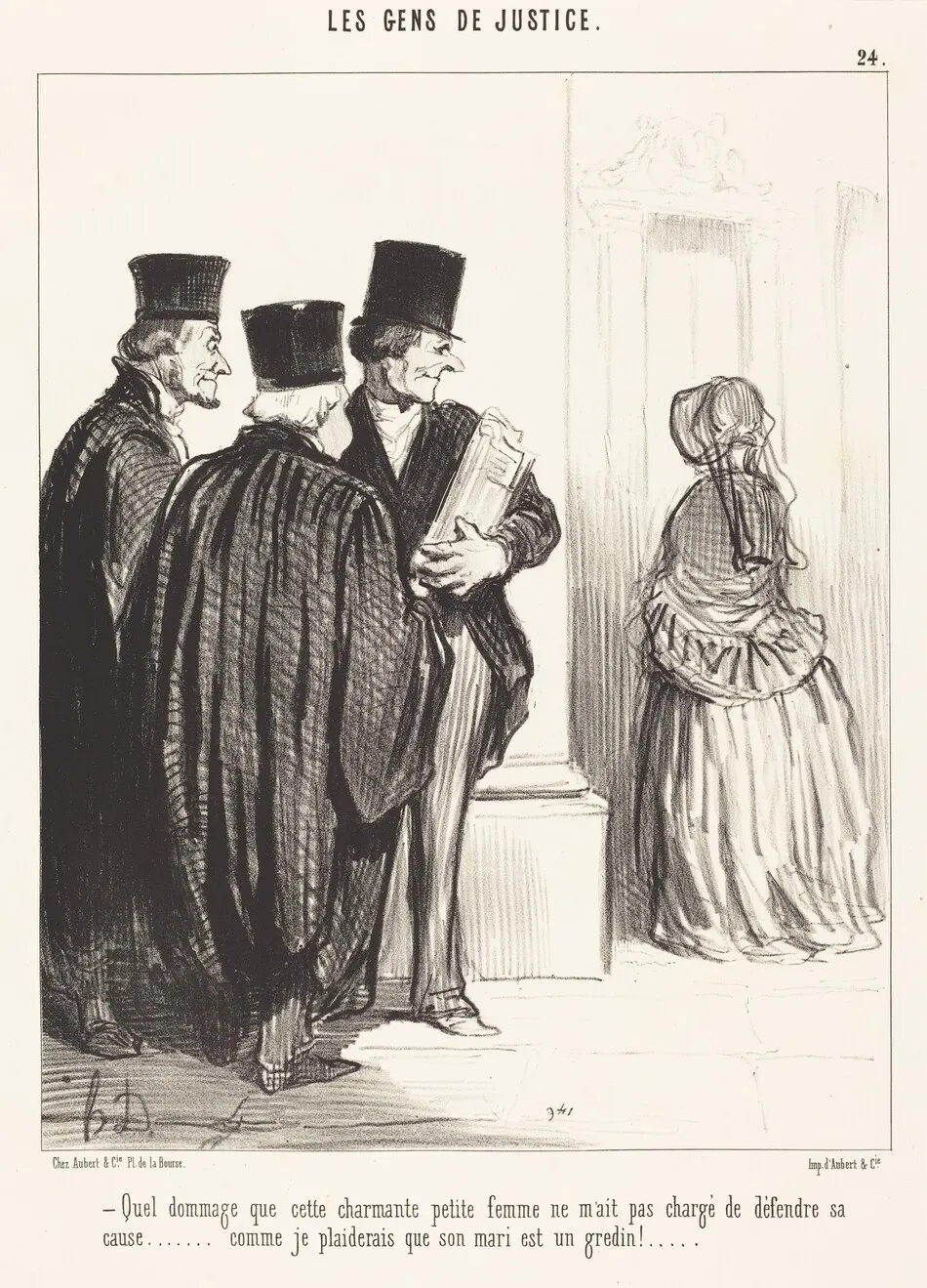 Quel dommage que cette charmante... femme... by Honoré Daumier