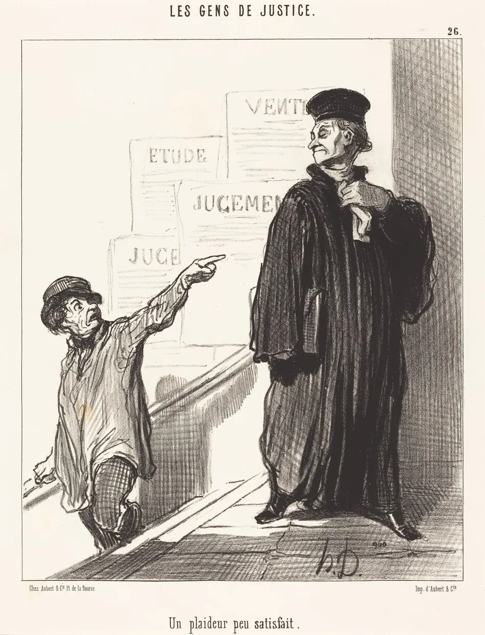 Un Plaideur peu satisfait by Daumier, Honoré