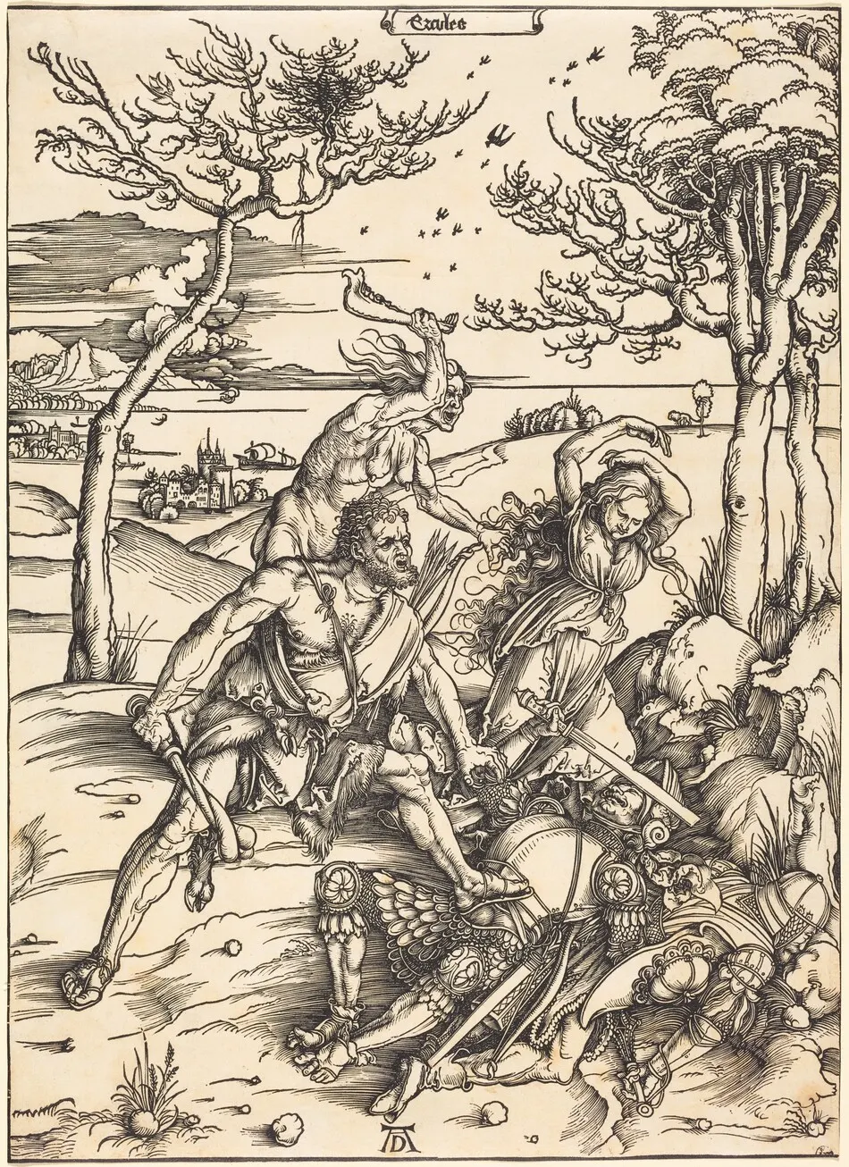 Hercules Conquering Cacus ("Ercules") by Albrecht Dürer