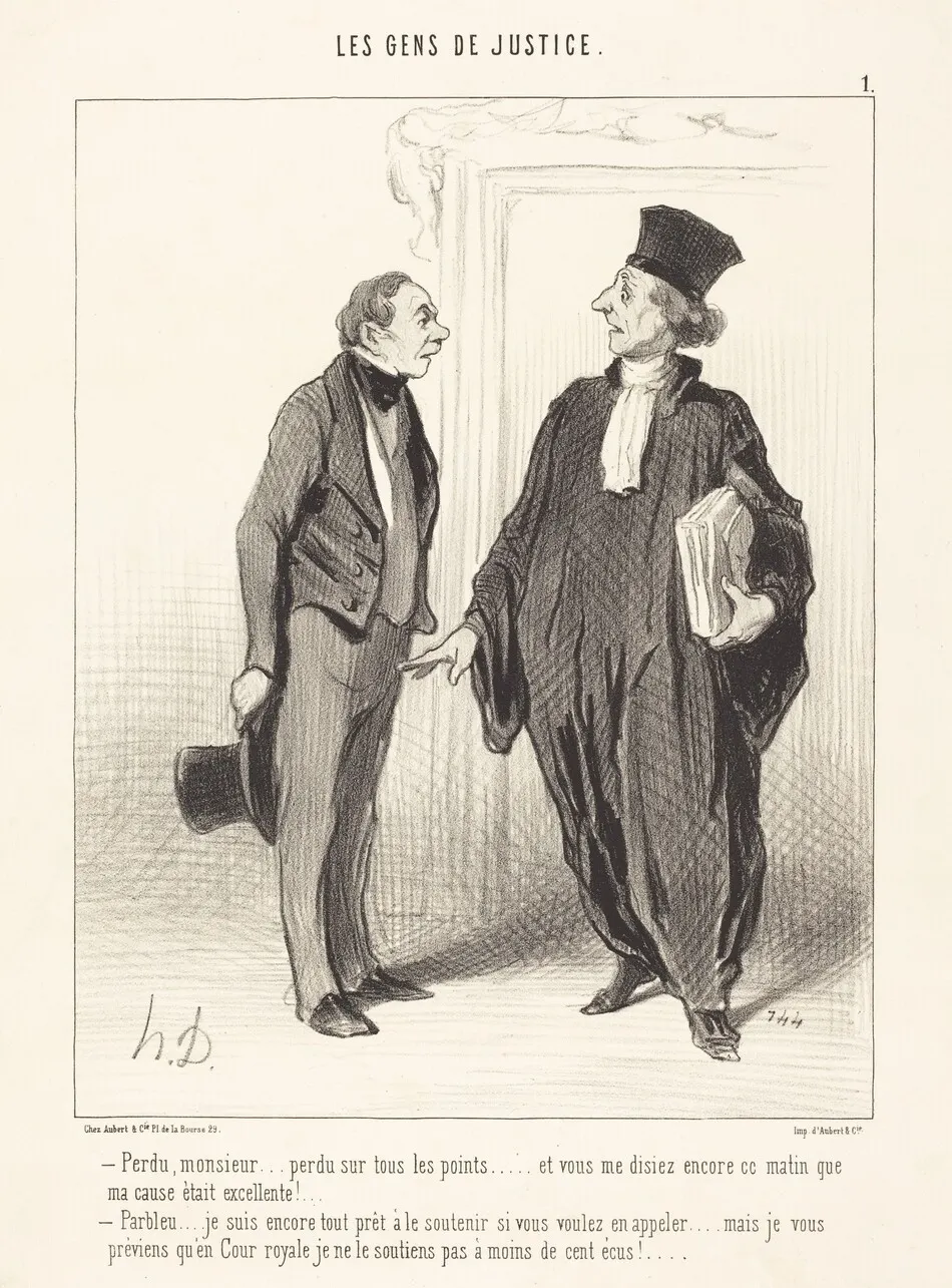 Perdu, monsieur... perdu sur tous les points... by Honoré Daumier