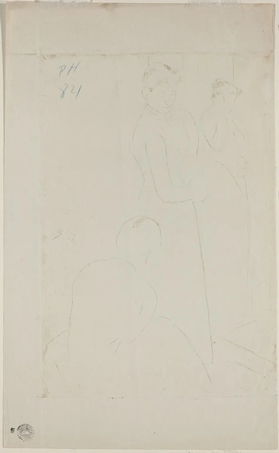 The Fitting [verso] by Mary Cassatt