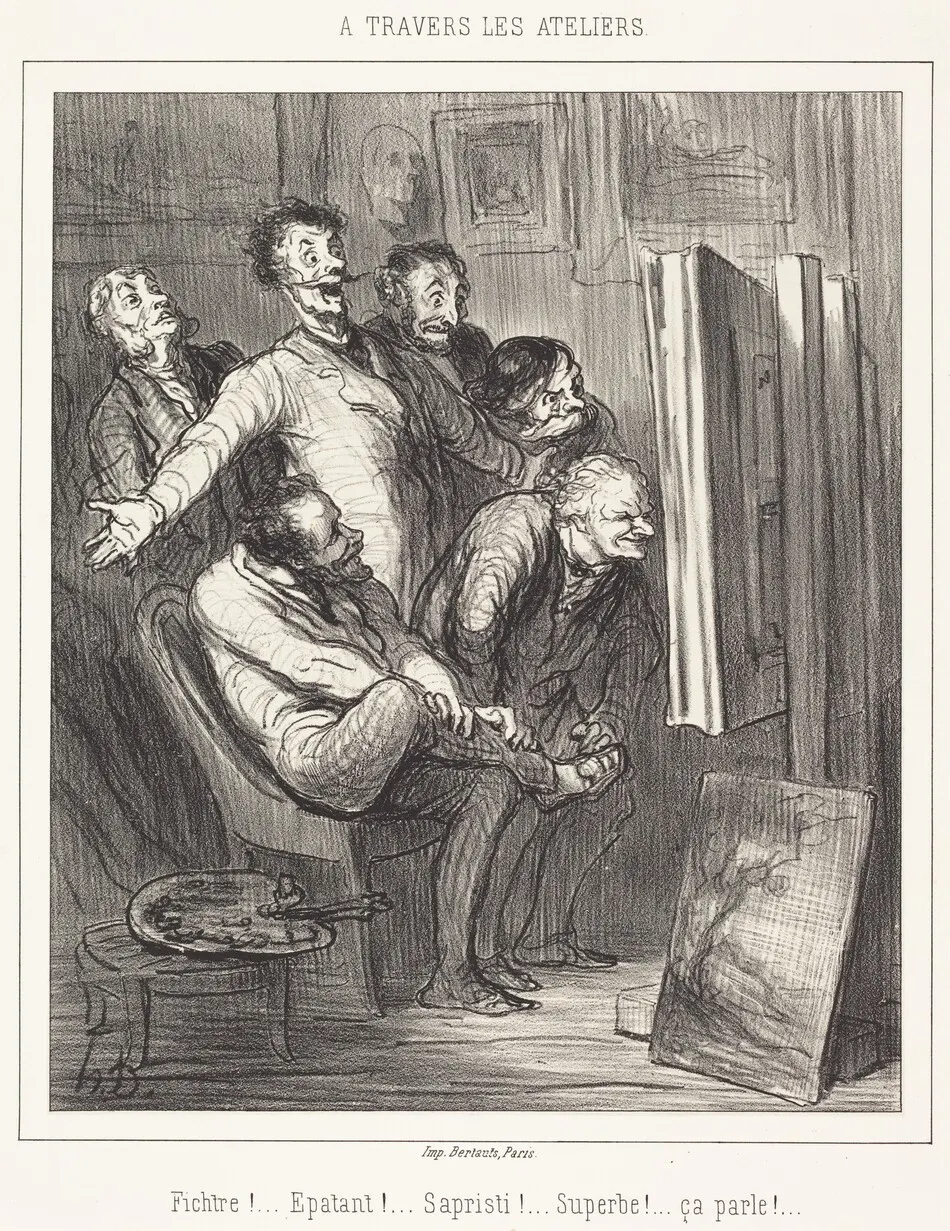 A travers les ateliers by Honoré Daumier