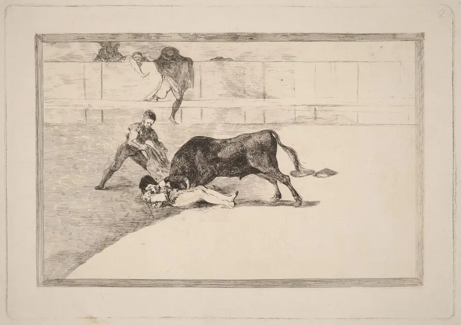 La desgraciada muerte de Pepe Illo en la plaza de Madrid (The Unlucky Death of Pepe Illo in the Ring at Madrid) by Francisco Goya