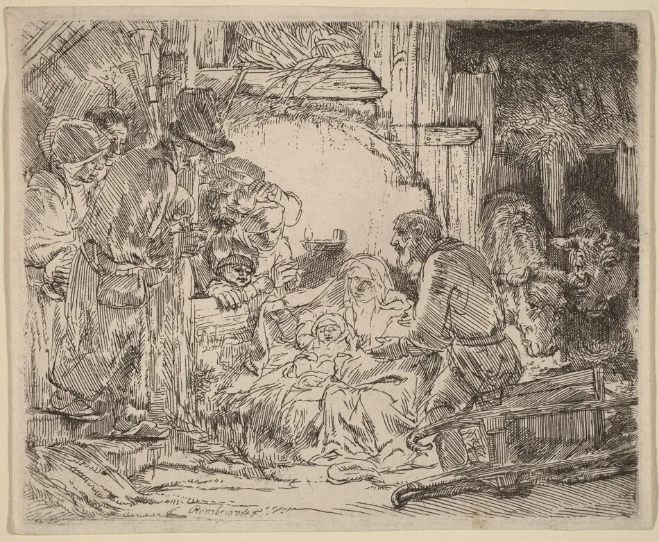 The Adoration of the Shepherds: with the Lamp by Rembrandt van Rijn