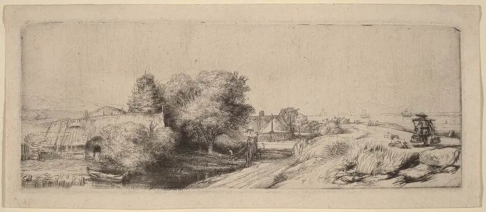 Landscape with a Milkman by Rembrandt van Rijn
