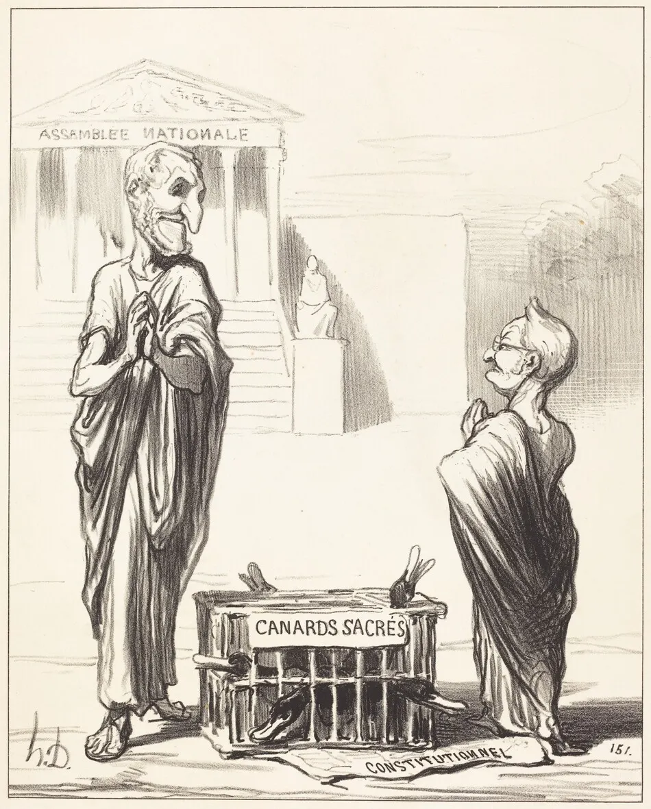 Les Augures de l'Empire... by Honoré Daumier