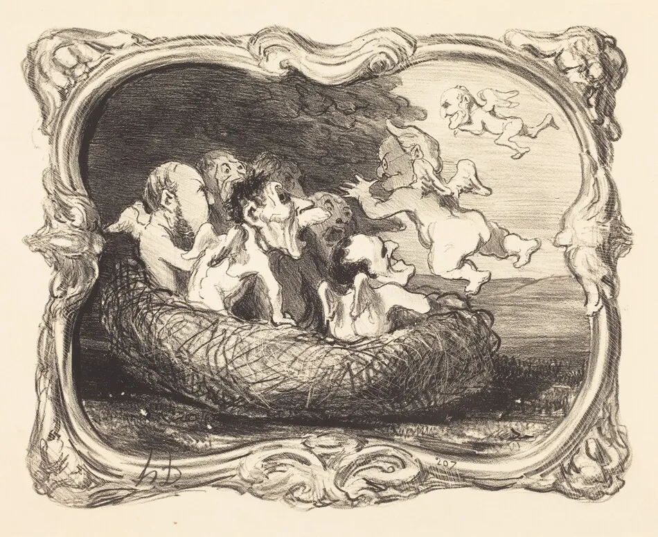 Le Nid abandonné by Honoré Daumier