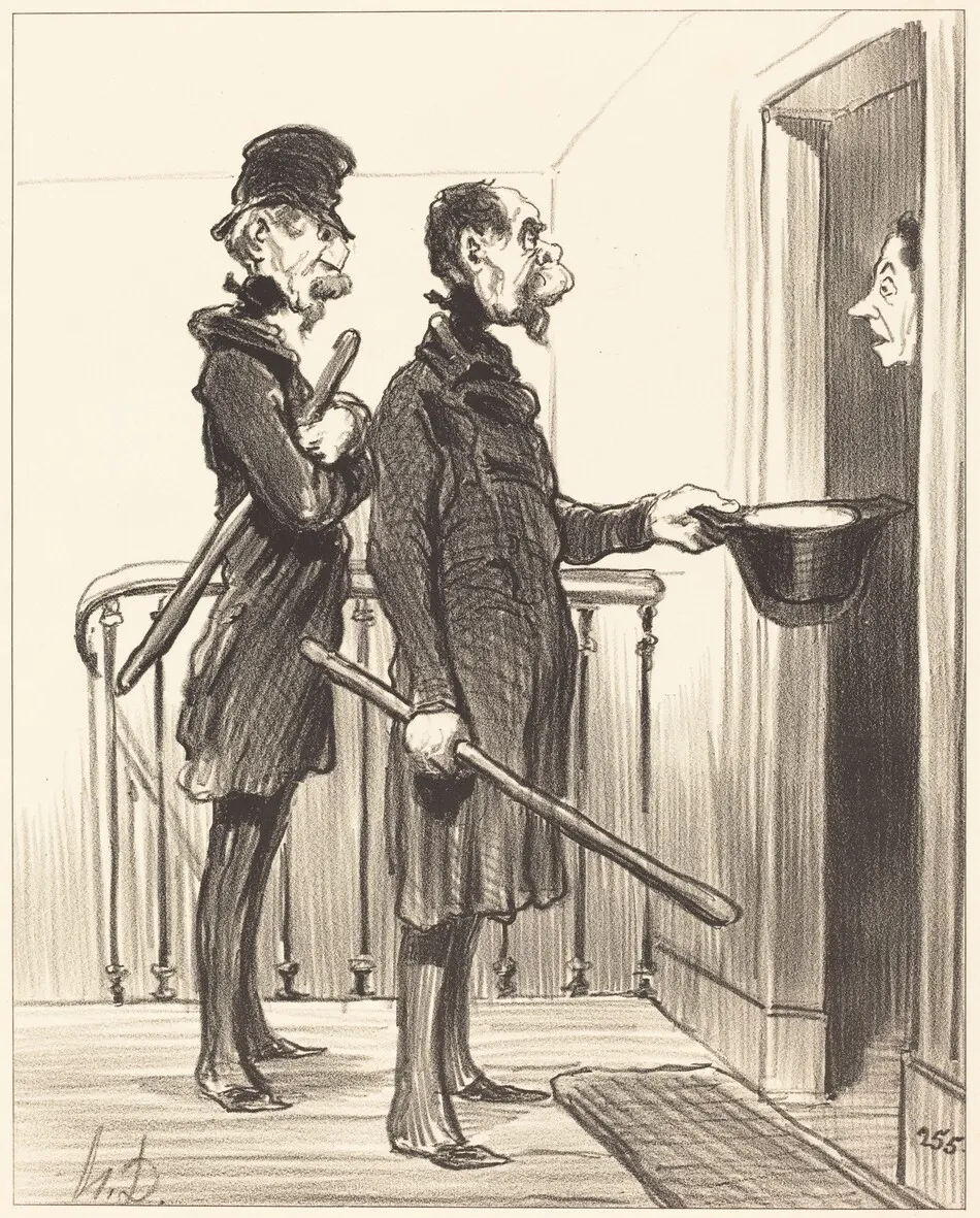 La Souscription Napoléonienne by Honoré Daumier