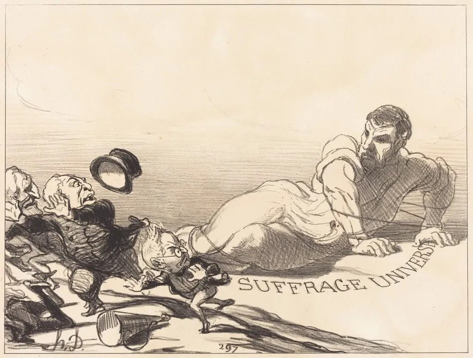 Une Panique de Lilliputiens... by Daumier, Honoré