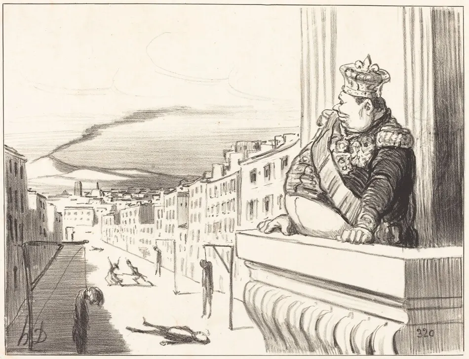 A Naples - Le meilleur des rois... (2nd plate) by Honoré Daumier