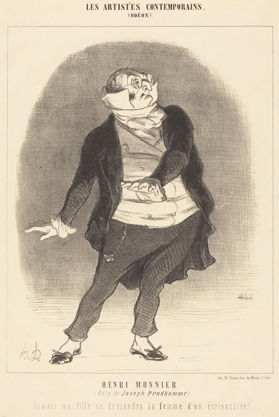 Henri Monnier (Rôle de Joseph Prudhomme) by Honoré Daumier