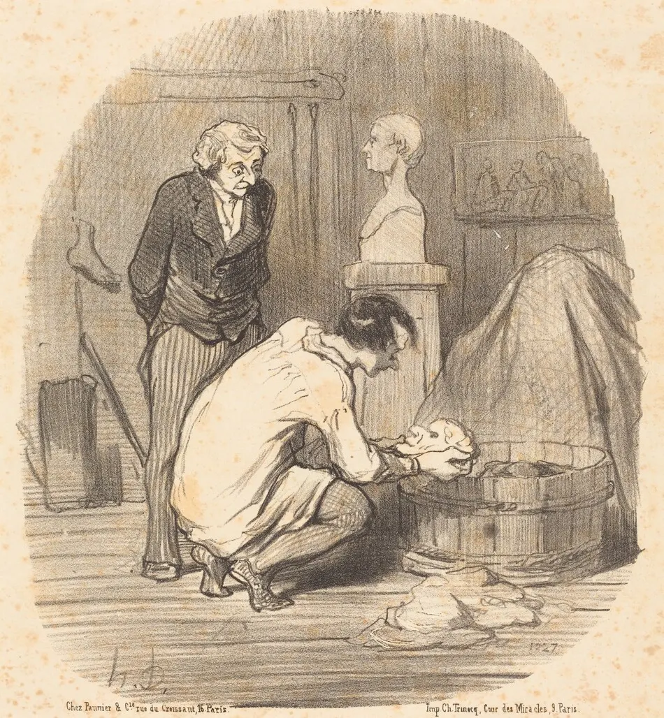 L'Artiste - Voila qui est terminé!... by Honoré Daumier