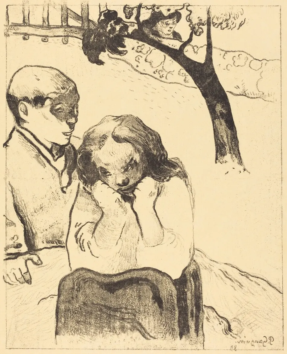 Human Sorrow (Miseres humaines) by Paul Gauguin