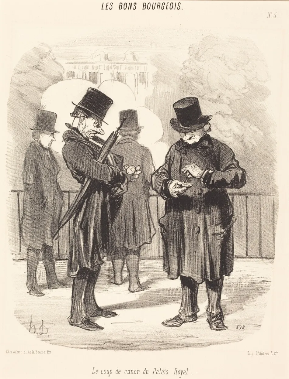 Le Coup de canon du Palais-Royal by Honoré Daumier