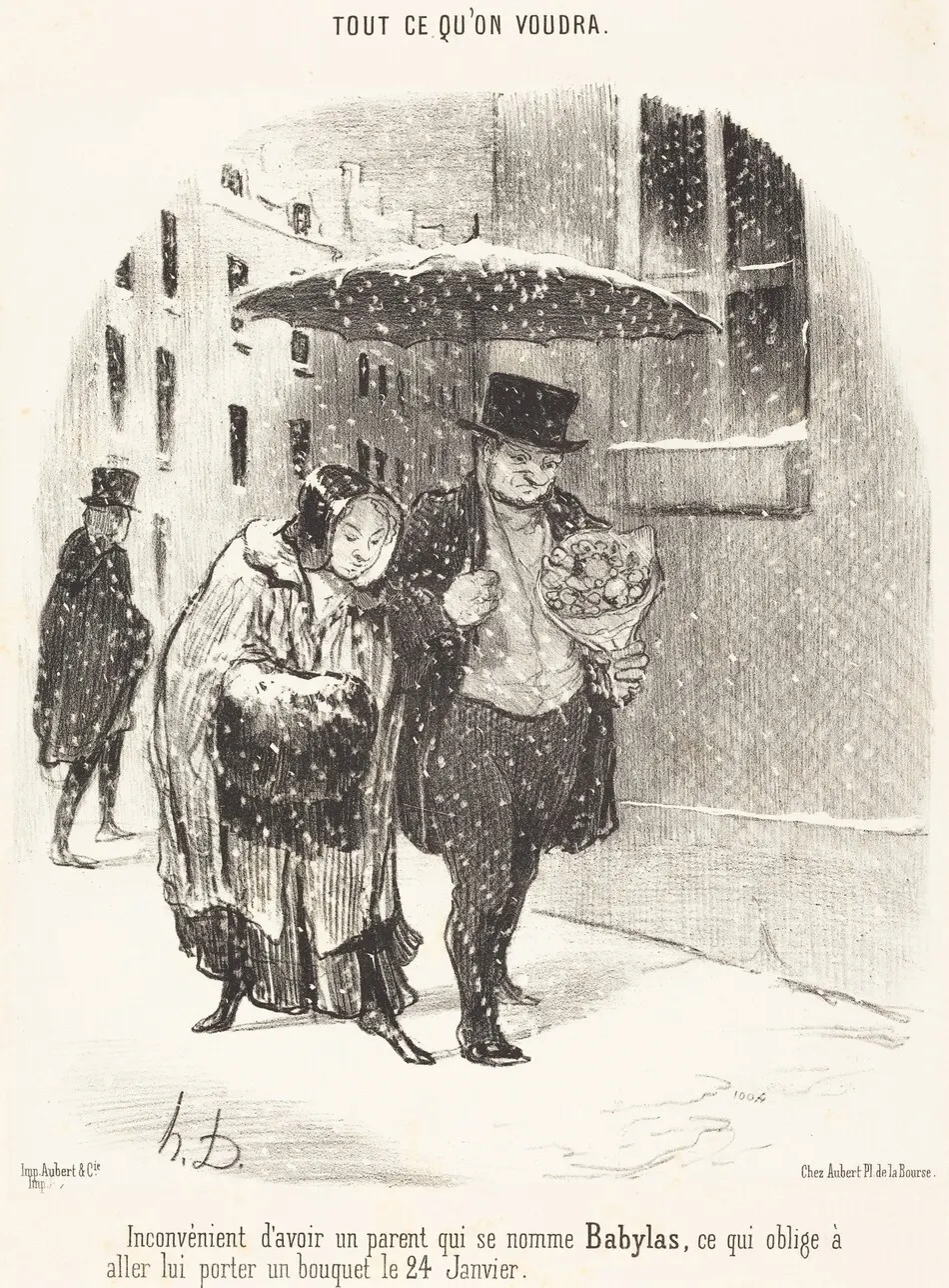 Inconvénient d'avoir un parent qui se nomme Babylas... by Honoré Daumier
