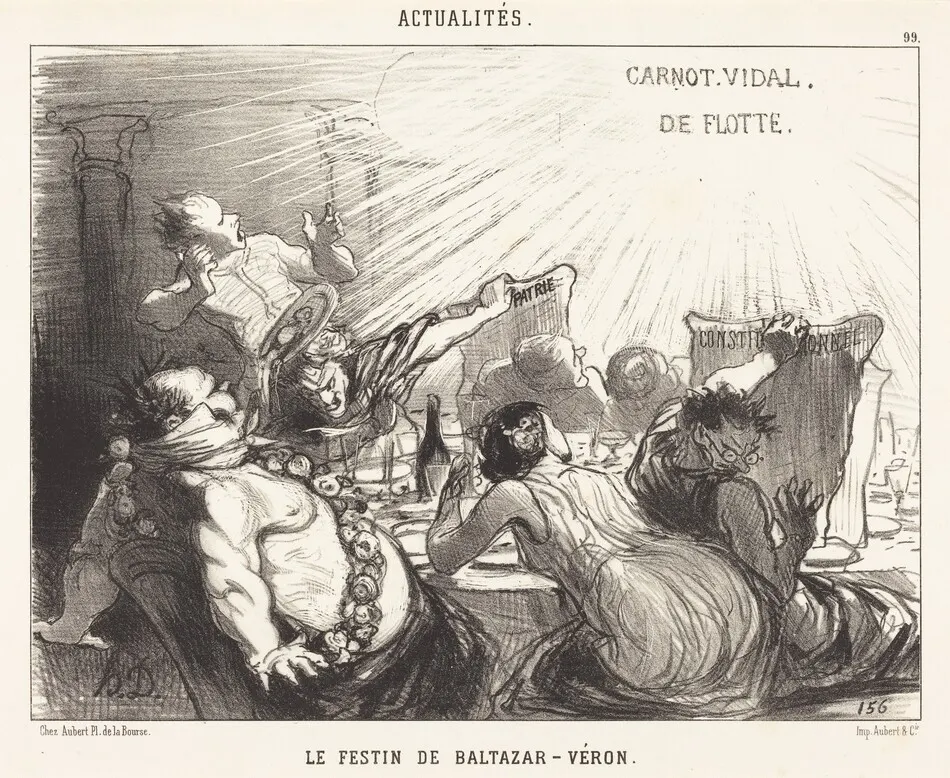 Le Festin de Baltazar-Véron by Honoré Daumier