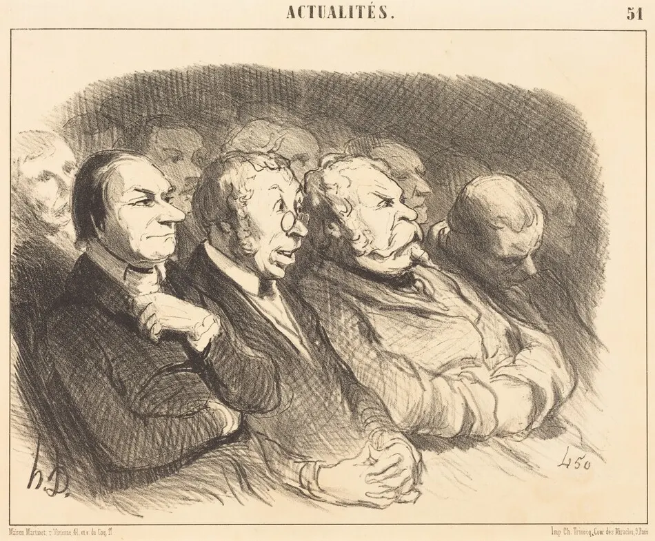 Physionomies de spectateurs de la Porte St.-Martin... by Honoré Daumier