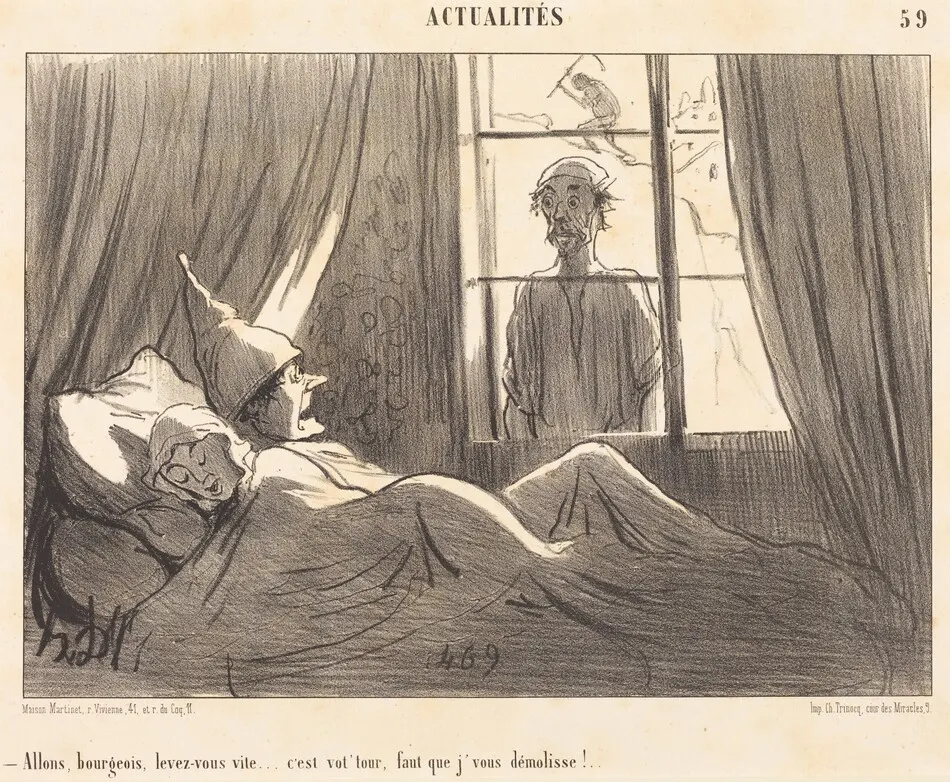 Allons bourgeois, levez-vous vite... by Honoré Daumier