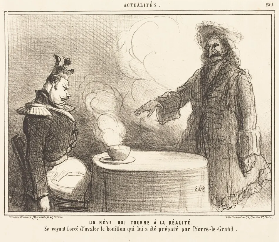 Un rêve qui tourne a la réalité by Daumier, Honoré