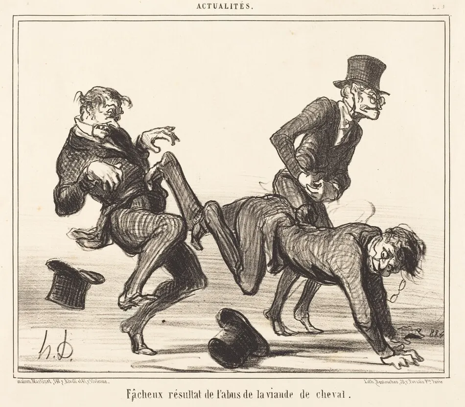 Facheux résultat... de la viande de cheval by Honoré Daumier