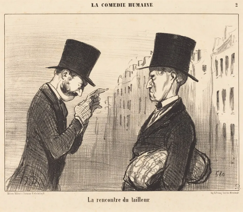 La Rencontre du tailleur by Honoré Daumier