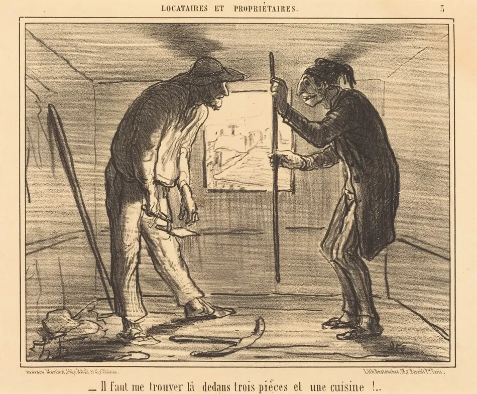Il faut me trouver... trois pièces... by Honoré Daumier