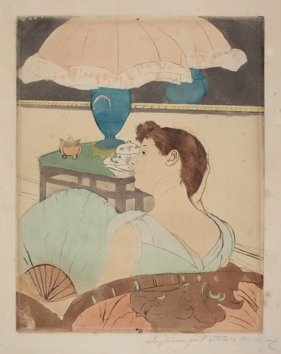 The Lamp by Mary Cassatt